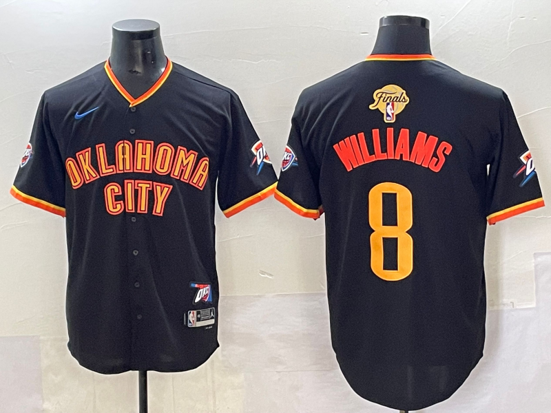 Men 2025 Oklahoma City Thunder #8 Williams black NBA Jersey style 12->oklahoma city thunder->NBA Jersey